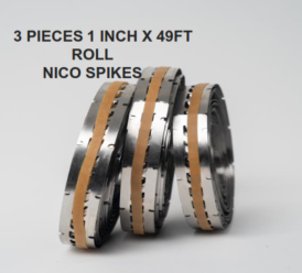 Birds and Rodents Deterrent Nico-Mini Spikes (1 Inch x 49 FT X 3)