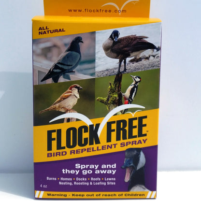 Flock Free Bird Repellent Spray, 4 OZ concentrate