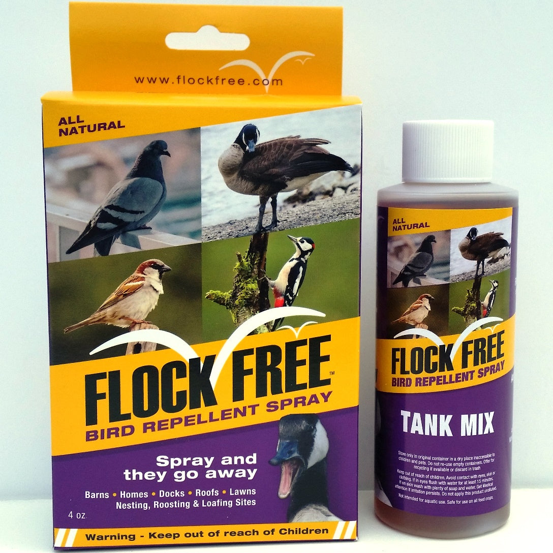 Flock Free Bird Repellent Spray, 4 OZ concentrate